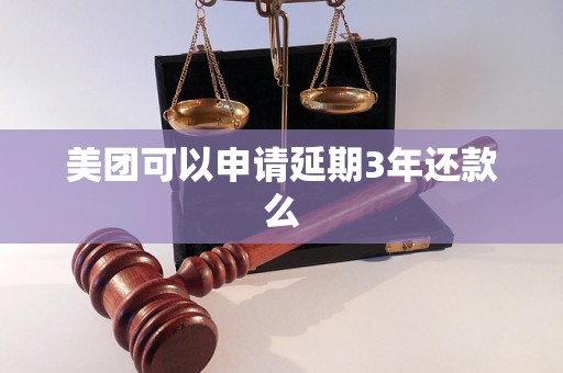 美团可以申请延期3年还款么