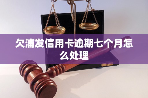 欠浦发信用卡逾期七个月怎么处理