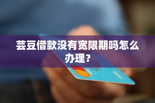 芸豆借款没有宽限期吗怎么办理？