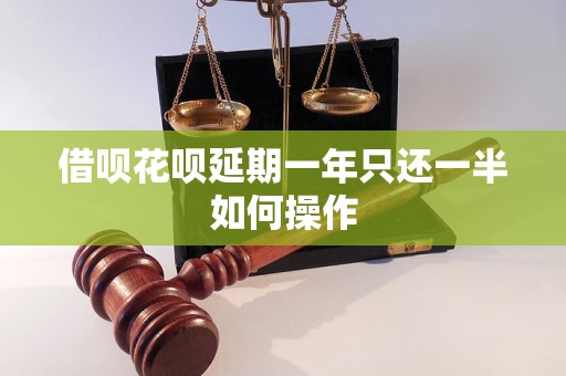 借呗花呗延期一年只还一半如何操作