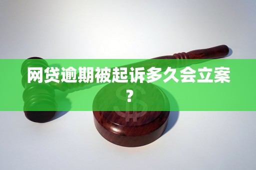 网贷逾期被起诉多久会立案？