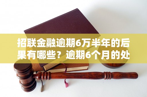 招联金融逾期6万半年的后果有哪些？逾期6个月的处理方式