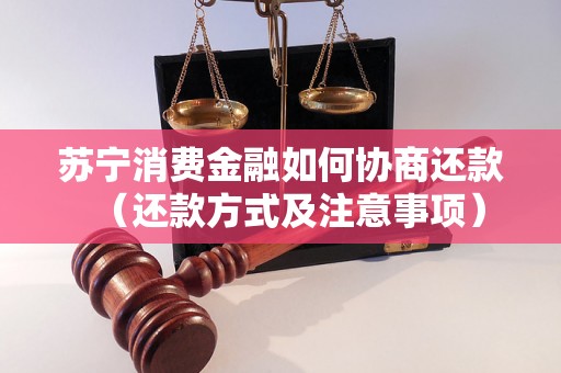 苏宁消费金融如何协商还款（还款方式及注意事项）