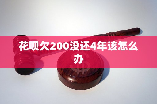 花呗欠200没还4年该怎么办