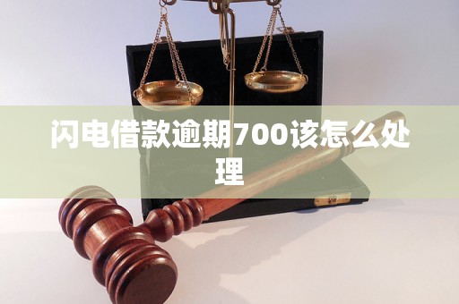 闪电借款逾期700该怎么处理