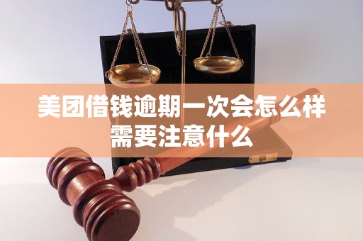 美团借钱逾期一次会怎么样需要注意什么