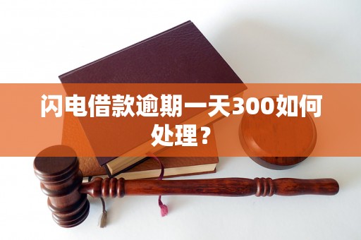 闪电借款逾期一天300如何处理？