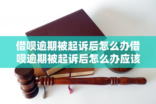 借呗逾期被起诉后怎么办借呗逾期被起诉后怎么办应该找律师吗