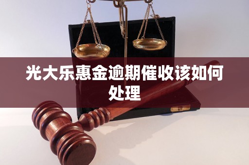 光大乐惠金逾期催收该如何处理