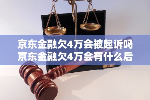 京东金融欠4万会被起诉吗京东金融欠4万会有什么后果呢