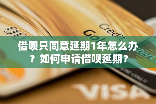 借呗只同意延期1年怎么办？如何申请借呗延期？