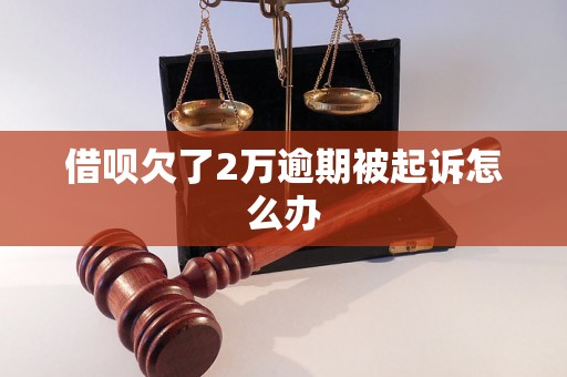 借呗欠了2万逾期被起诉怎么办