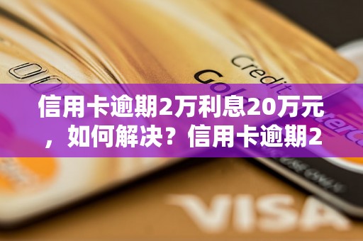 信用卡逾期2万利息20万元，如何解决？信用卡逾期2万元应该怎么办？