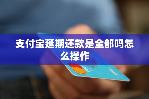 支付宝延期还款是全部吗怎么操作