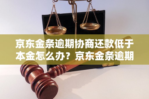 京东金条逾期协商还款低于本金怎么办？京东金条逾期协商还款方式详解