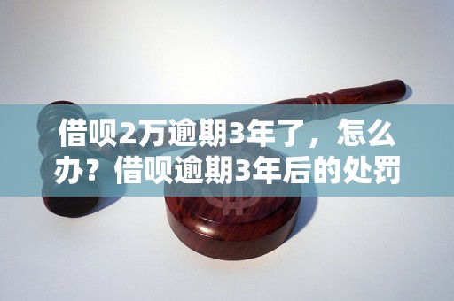 借呗2万逾期3年了，怎么办？借呗逾期3年后的处罚措施是什么？