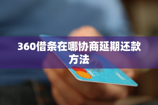 360借条在哪协商延期还款方法