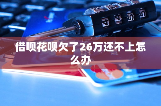 借呗花呗欠了26万还不上怎么办