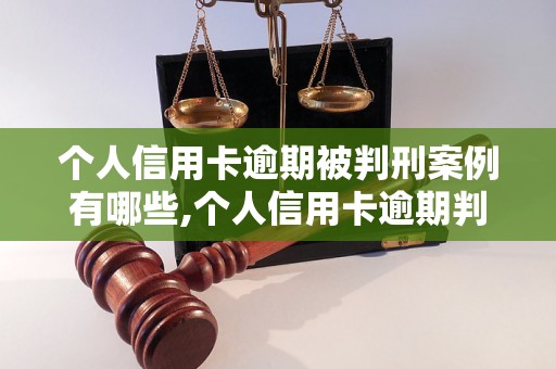 个人信用卡逾期被判刑案例有哪些,个人信用卡逾期判刑的典型案例