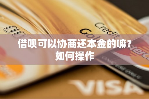 借呗可以协商还本金的嘛？如何操作