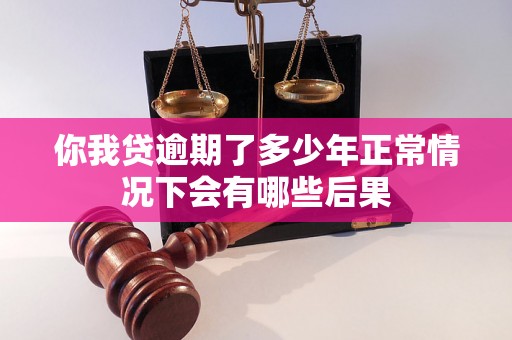 你我贷逾期了多少年正常情况下会有哪些后果