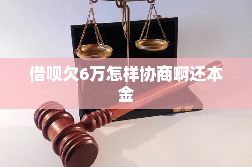 借呗欠6万怎样协商啊还本金