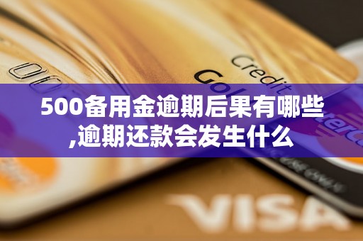 500备用金逾期后果有哪些,逾期还款会发生什么