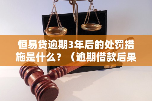 恒易贷逾期3年后的处罚措施是什么？（逾期借款后果详解）