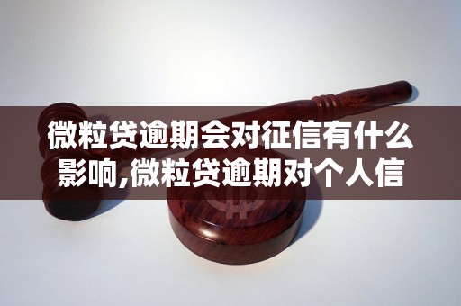 微粒贷逾期会对征信有什么影响,微粒贷逾期对个人信用的影响详解