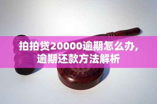 拍拍贷20000逾期怎么办,逾期还款方法解析