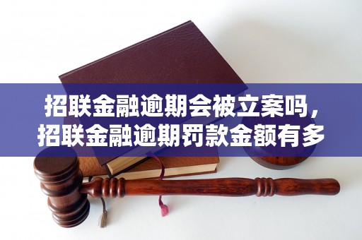 招联金融逾期会被立案吗，招联金融逾期罚款金额有多少