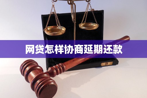 网贷怎样协商延期还款