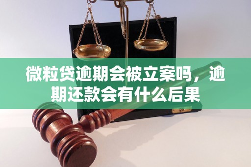 微粒贷逾期会被立案吗，逾期还款会有什么后果