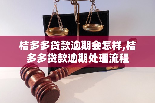 桔多多贷款逾期会怎样,桔多多贷款逾期处理流程