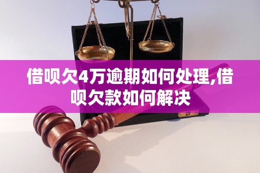 借呗欠4万逾期如何处理,借呗欠款如何解决