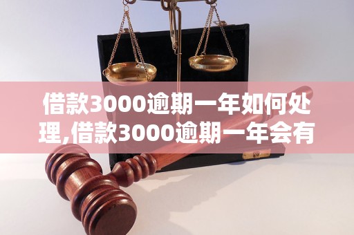 借款3000逾期一年如何处理,借款3000逾期一年会有什么后果