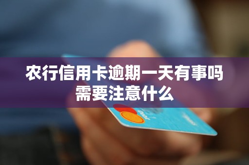 农行信用卡逾期一天有事吗需要注意什么