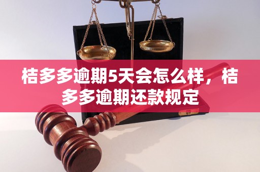 桔多多逾期5天会怎么样，桔多多逾期还款规定