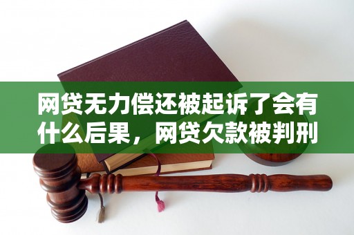 网贷无力偿还被起诉了会有什么后果，网贷欠款被判刑的案例分析