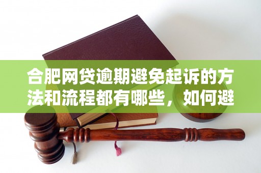 合肥网贷逾期避免起诉的方法和流程都有哪些，如何避免网贷逾期引发法律纠纷