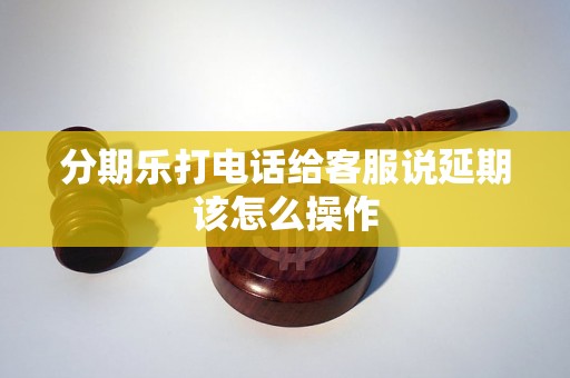 分期乐打电话给客服说延期该怎么操作