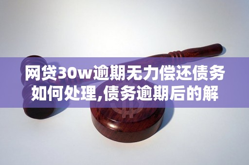 网贷30w逾期无力偿还债务如何处理,债务逾期后的解决方法