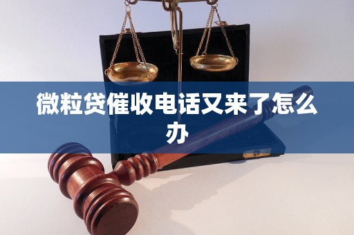 微粒贷催收电话又来了怎么办