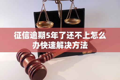 征信逾期5年了还不上怎么办快速解决方法