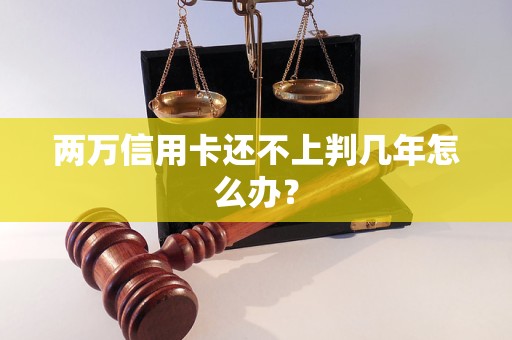 两万信用卡还不上判几年怎么办？