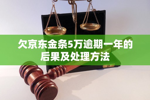 欠京东金条5万逾期一年的后果及处理方法