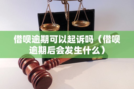 借呗逾期可以起诉吗（借呗逾期后会发生什么）