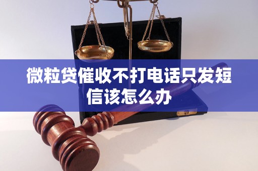 微粒贷催收不打电话只发短信该怎么办