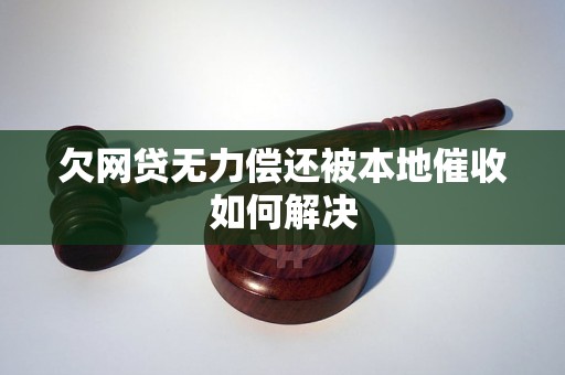 欠网贷无力偿还被本地催收如何解决