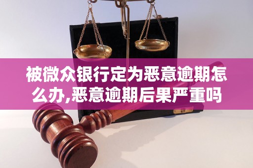 被微众银行定为恶意逾期怎么办,恶意逾期后果严重吗